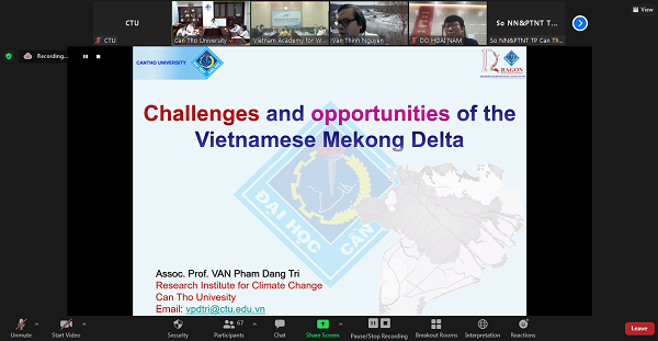 The 1st Mekong Virtual Symposium “Response to Development and Climate Change Impacts in the Mekong River Basin – a Call for Solutions and Adaptation”